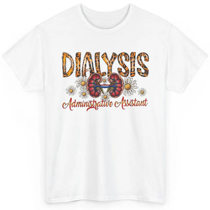 Floral Lungs Dialysis Administrative Assistant Nephrology Classic Unisex T-Shirt