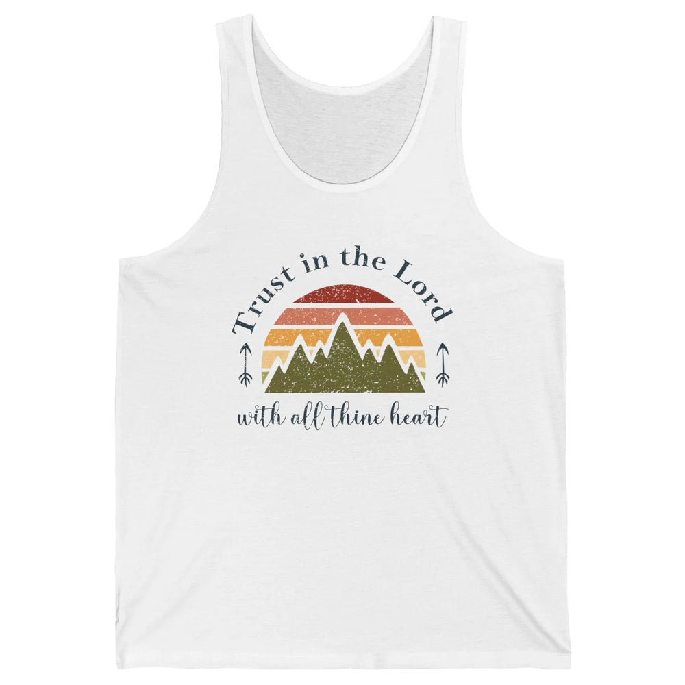 Vintage Trust In The Lord With All Heart Christian Religious Unisex Jersey Tank