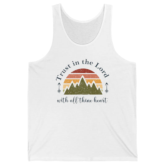 Vintage Trust In The Lord With All Heart Christian Religious Unisex Jersey Tank