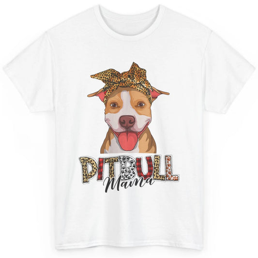 Cute Pitbull Mama Leopard Mothers Day Funny Pittie Women Dog Classic Unisex T-Shirt