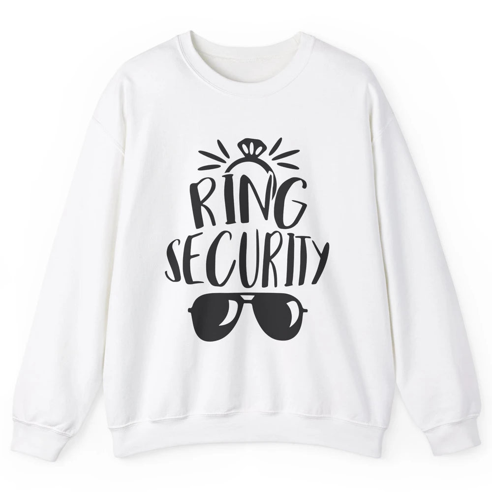 Wedding Ring Security Boy Girl Ring Bearer Wedding Party Unisex Crewneck Sweatshirt