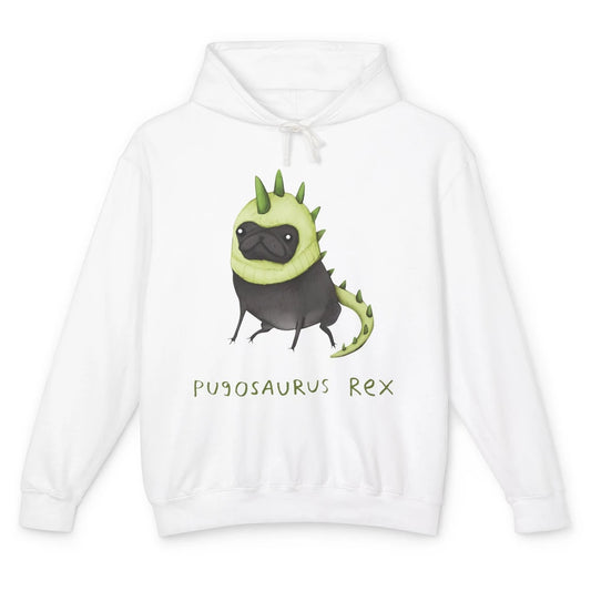 Funny Pug T-Rex Dinosaur Costume Pug Mom Humorous Sarcastic Unisex Lightweight Hoodie