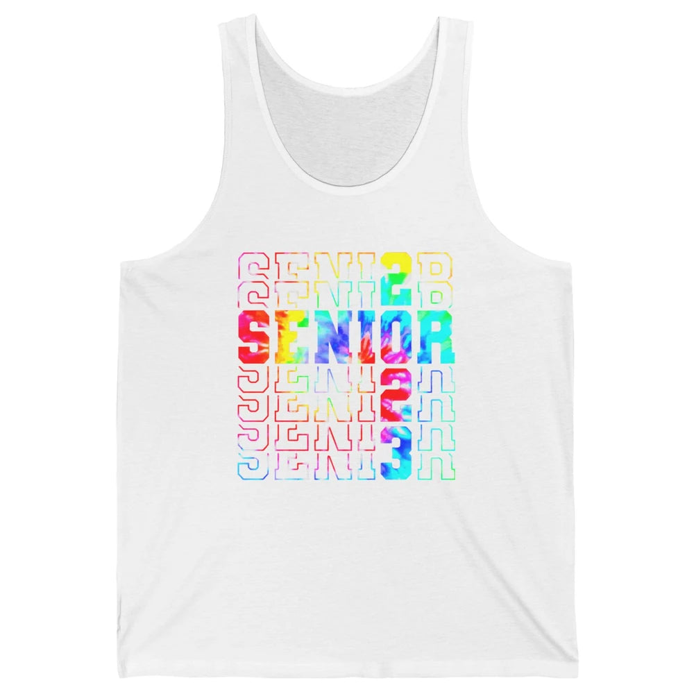 Tie Dye Senior 2023 Class Of 2023 Graduate Bachelor Gift Unisex Jersey Tank