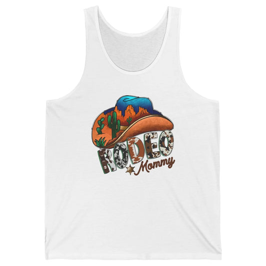 Western Cowboy Hat Rodeo Mommy Cowhide Desert Cactus Cowgirl Unisex Jersey Tank