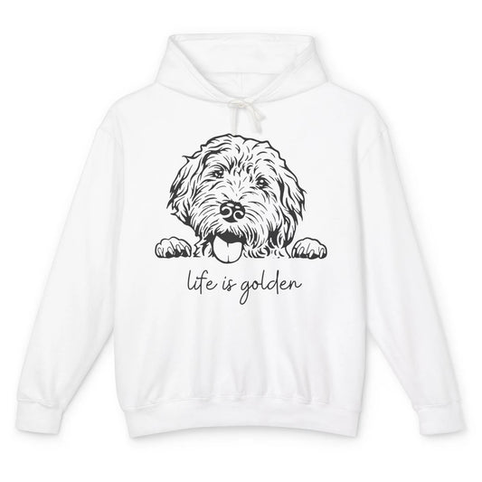 Life is Golden Dog Mom Goldendoodle Mama Mother's Day Gift Unisex Lightweight Hoodie