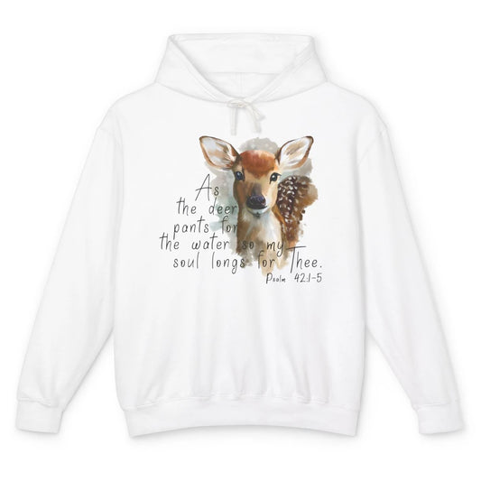 Christian As Deer Pants For The Water Bible Verse Religious Unisex Lightweight Hoodie