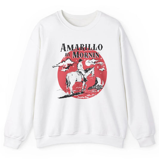 Vintage Cowboy Amarillo By Morning Desert Western Country Unisex Crewneck Sweatshirt