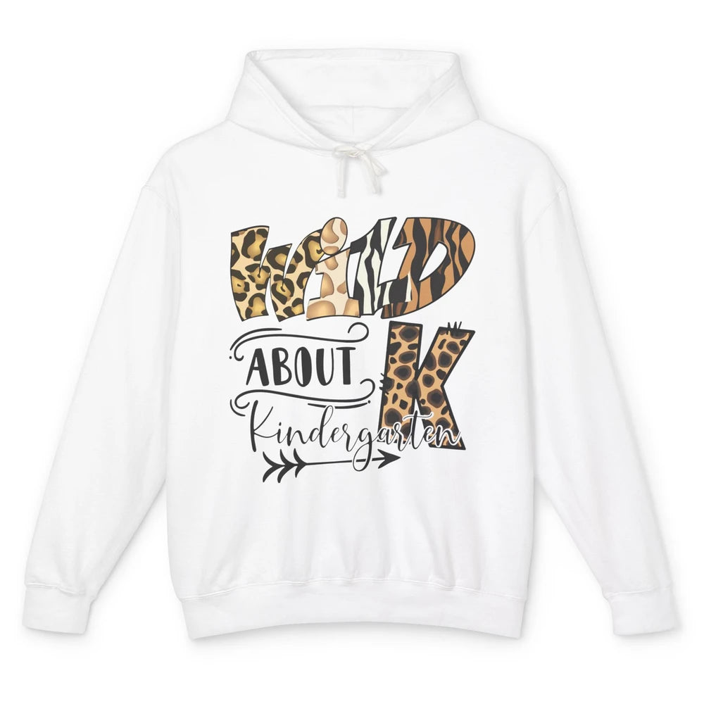 Wild About Kindergarten Back To School Student Teacher Gift Unisex Lightweight Hoodie