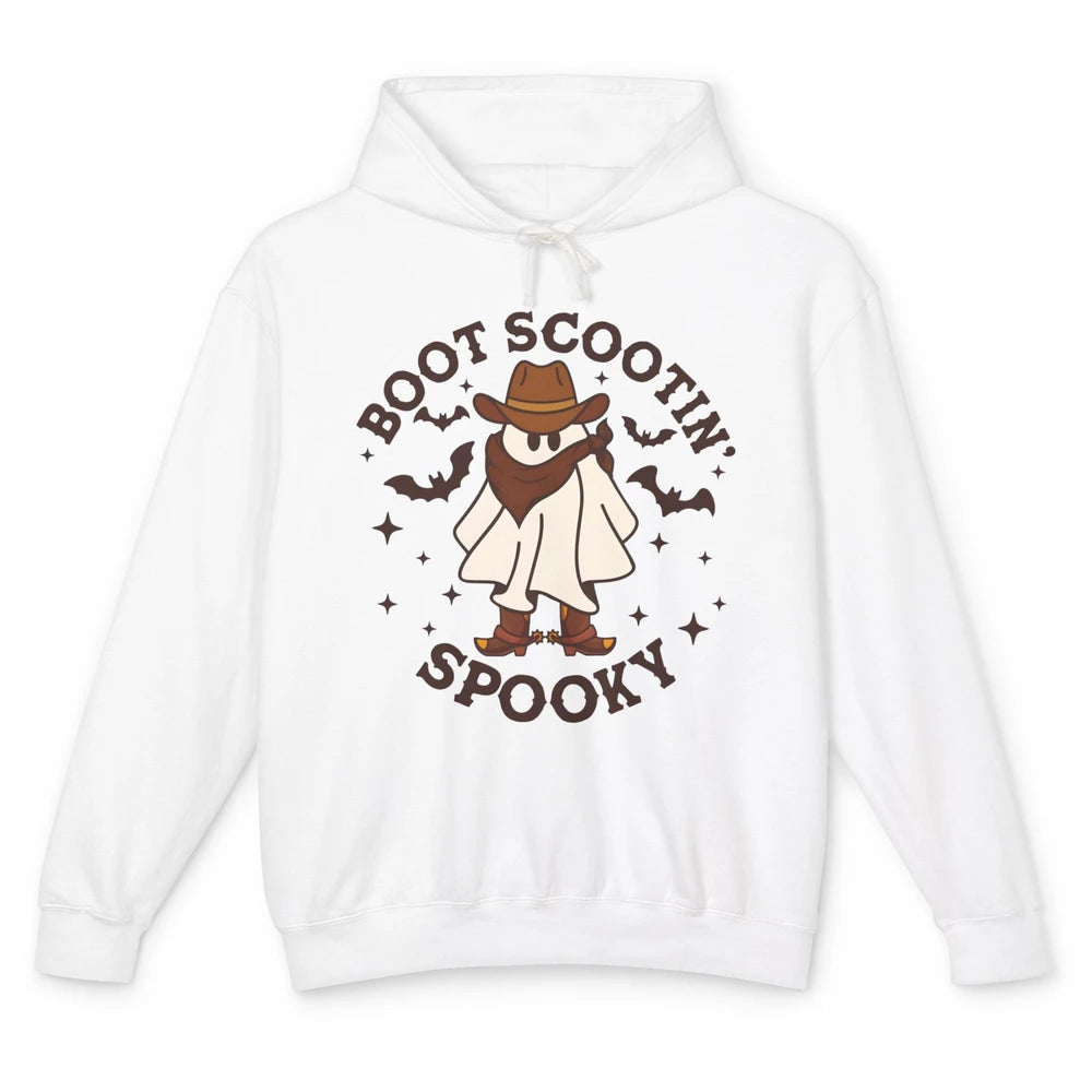 Cowboy Ghost Cowhide Boot Scooting Spooky Western Halloween Unisex Lightweight Hoodie