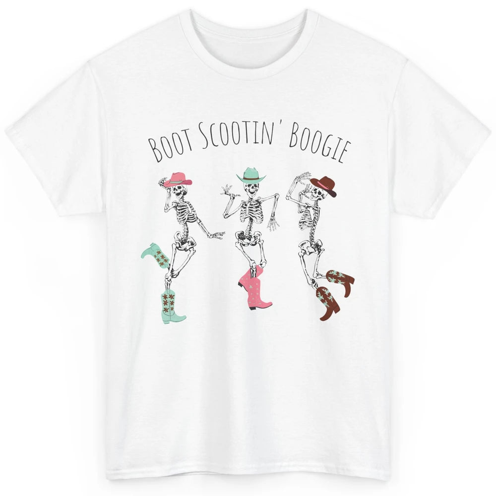 Cowboy Skeleton Dance Boot Scooting Boogie Western Halloween Classic Unisex T-Shirt