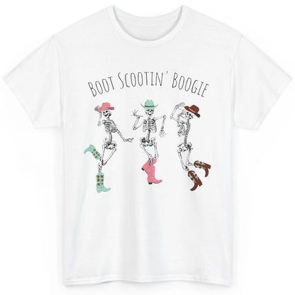 Cowboy Skeleton Dance Boot Scooting Boogie Western Halloween Classic Unisex T-Shirt