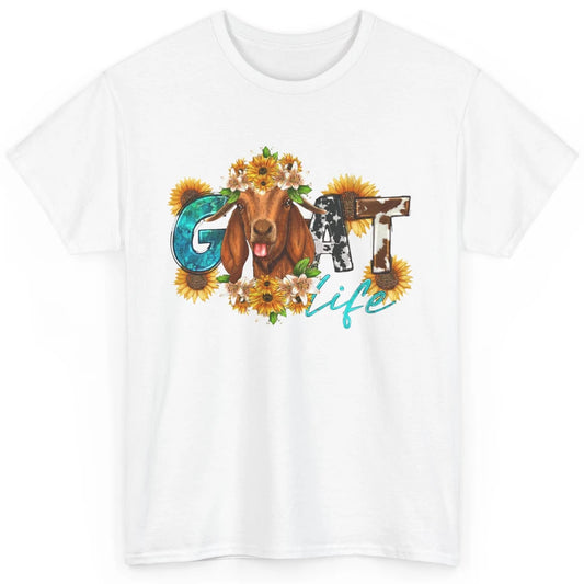 Sunflower Goat Life Just A Girl Who Love Goat Farmer Western Classic Unisex T-Shirt