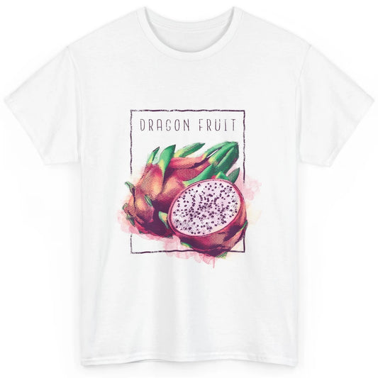 Watercolor Dragonfruit Tropical Paradise Summer Vegan Fruit Classic Unisex T-Shirt