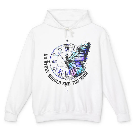 Suicide Prevention Butterfly No Story Should End Too Soon Unisex Lightweight Hoodie