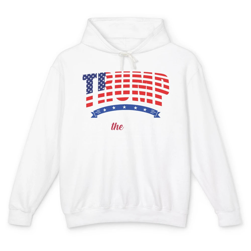 Funny Trump 2024 The Sequel Make Liberals Cry Again US Flag Unisex Lightweight Hoodie