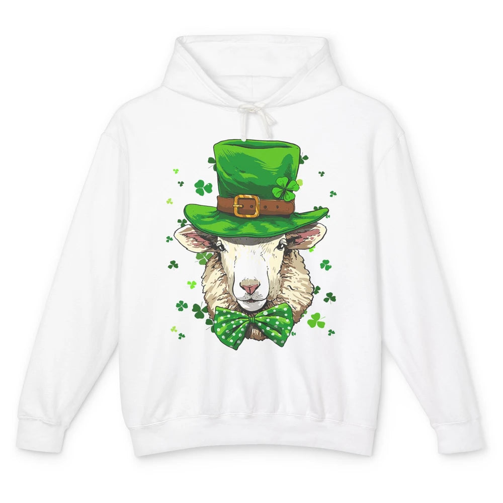 Leprechaun Sheep Lamb Irish Hat Shamrock St Patricks Day Unisex Lightweight Hoodie