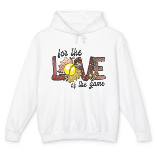 For The Love Of The Game Softball Mom Mothers Day Sunflower Unisex Lightweight Hoodie