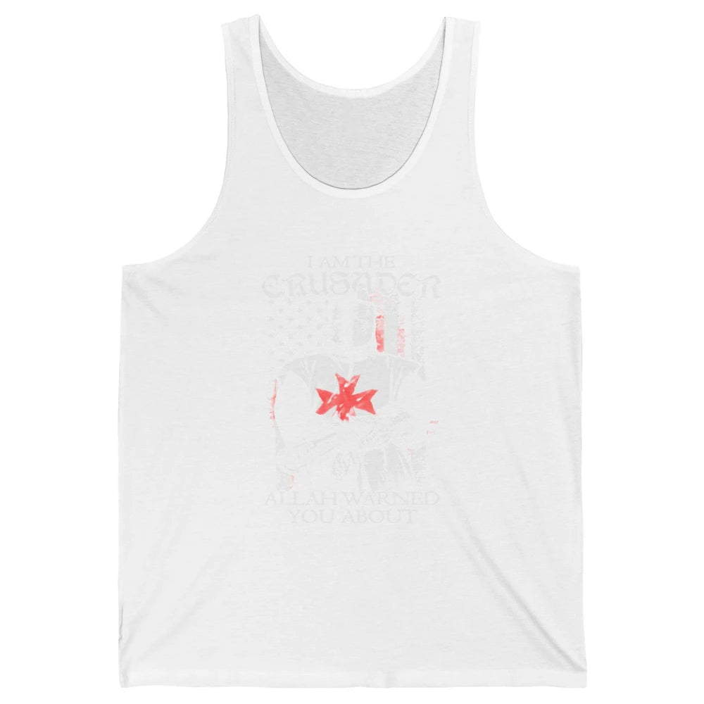 US Flag Knight Templar I'm Crusader Allah Warned You About Unisex Jersey Tank