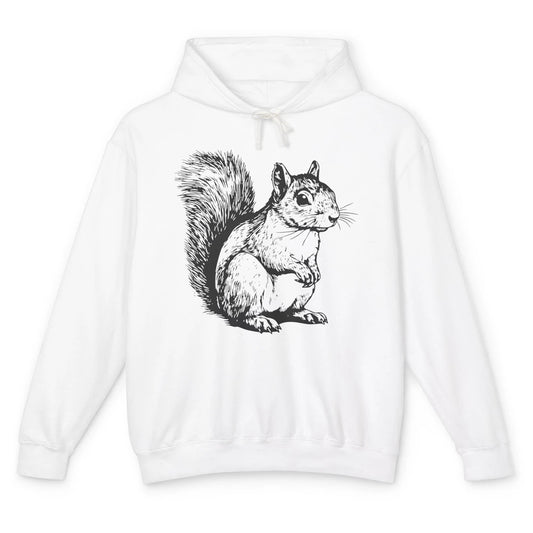 Squirrel Drawn Cute Chipmunk Animal Squirrel Lovers Gift Unisex Lightweight Hoodie