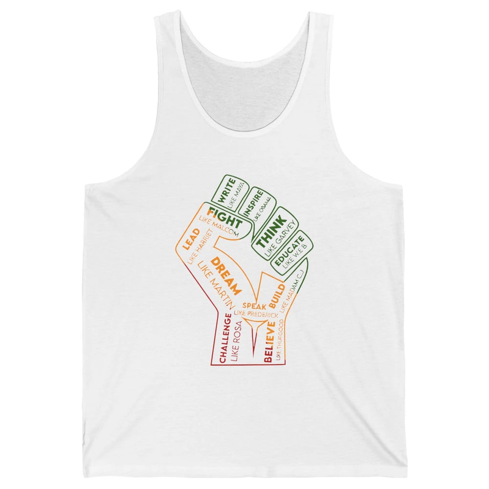 Be Like Famous Black People Black History Juneteenth 1865 Unisex Jersey Tank