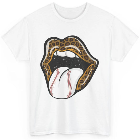 Baseball Lovers Leopard Lips Baseball Players Gift Classic Unisex T-Shirt