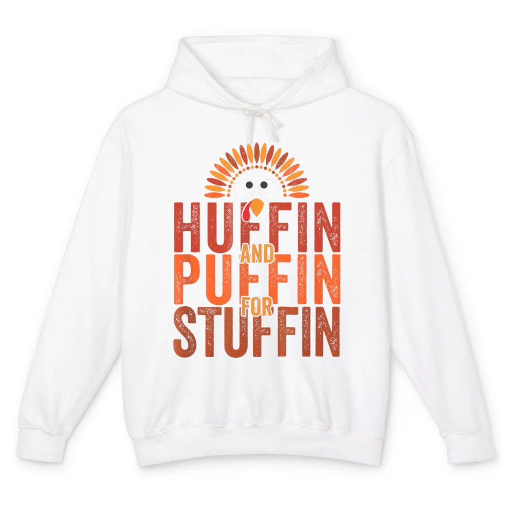 Thanksgiving Run Turkey Trot Huffin And Puffin Chicken Fall Unisex Lightweight Hoodie