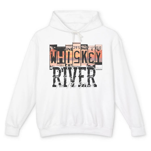 Retro Whiskey River Take My Mind Western Country Music Lover Unisex Lightweight Hoodie