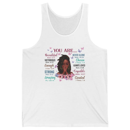 Black Girl God Says I Am Afro Woman Christian Religious Gift Unisex Jersey Tank