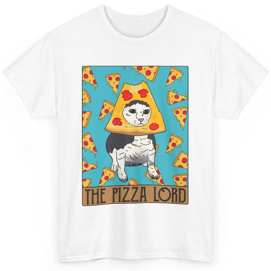 Funny Cat The Pizza Lord Tarot Card Meme Halloween Cat Classic Unisex T-Shirt