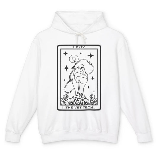 The Vet Tech Tarot Card Veterinary Tech Vet Nurse Halloween Unisex Lightweight Hoodie