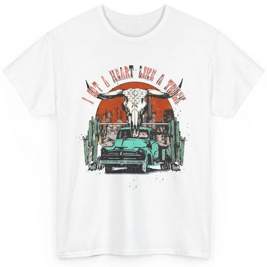 Desert Bull Skull Got A Heart Like A Truck Western Valentine Classic Unisex T-Shirt