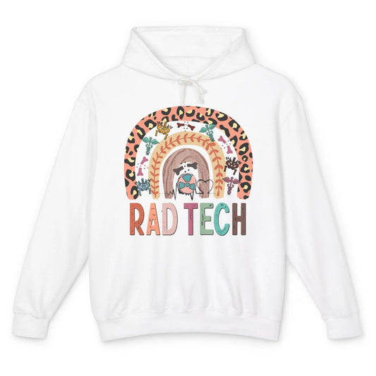 Leopard Rainbow X-ray Rad Tech Radiology Life X-ray Tech Unisex Lightweight Hoodie