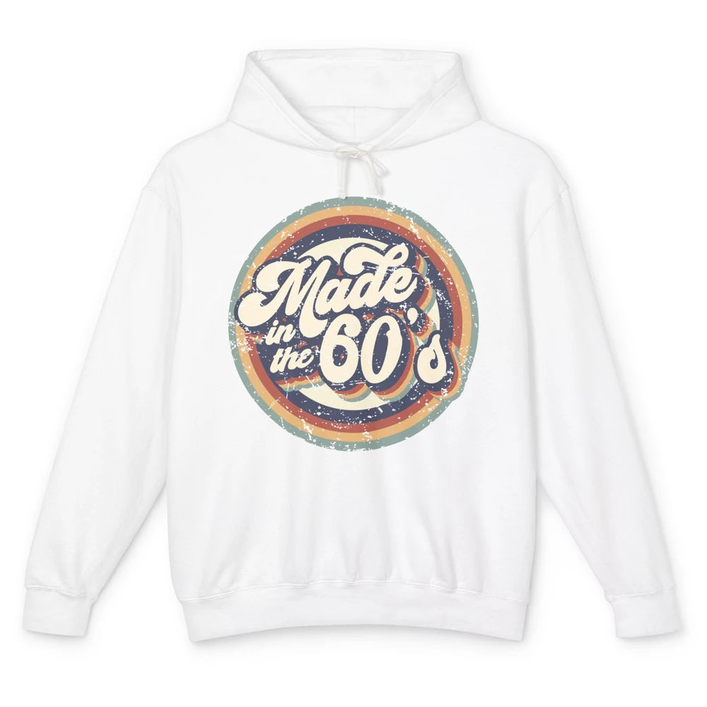 Retro Vintage Made In The 60's 1960s Born Birthday Day Gift Unisex Lightweight Hoodie