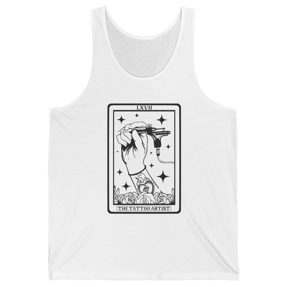 Tattoo Artist Tarot Card Beautician Tattoo Machine Halloween Unisex Jersey Tank