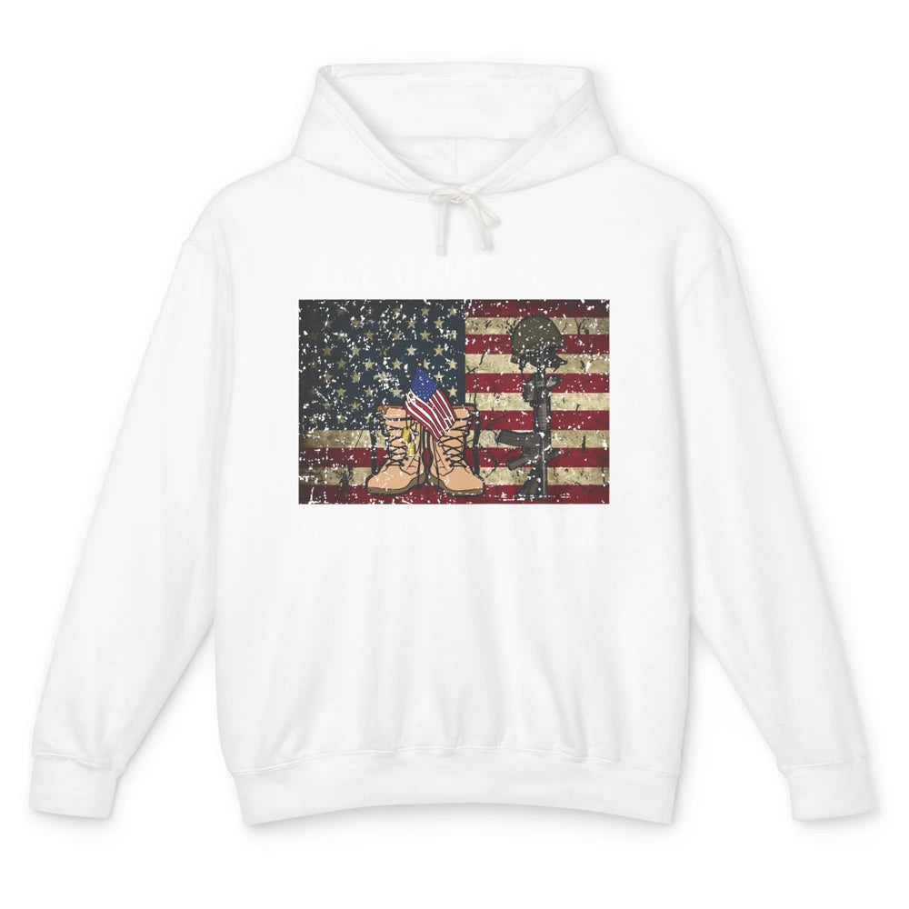 Retro US Veteran All Gave Some Some Gave All Memorial Day Unisex Lightweight Hoodie