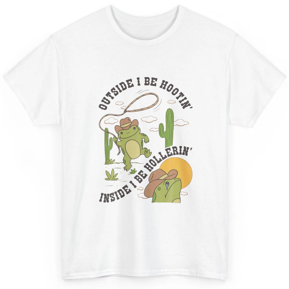 Cute Frog Outside Cowboy Howdy Rodeo Western Country Frog Classic Unisex T-Shirt