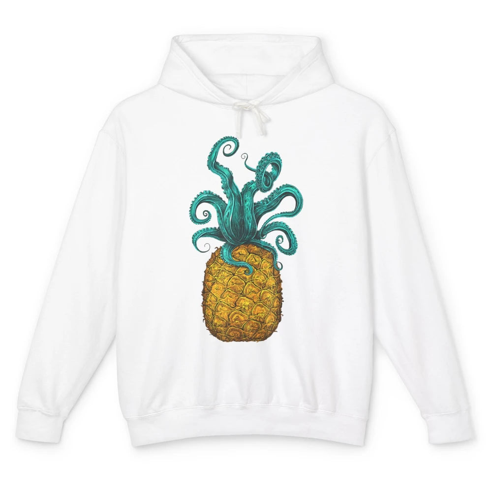 Cute Hawaiian Octopus Pineapple Aloha Beach Hawaii Island Unisex Lightweight Hoodie