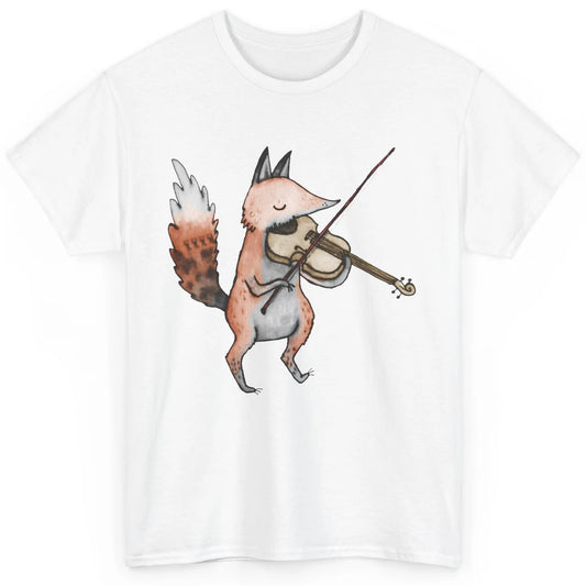 Vintage Fox Playing Violin Funny Violinist Musician Gift Classic Unisex T-Shirt