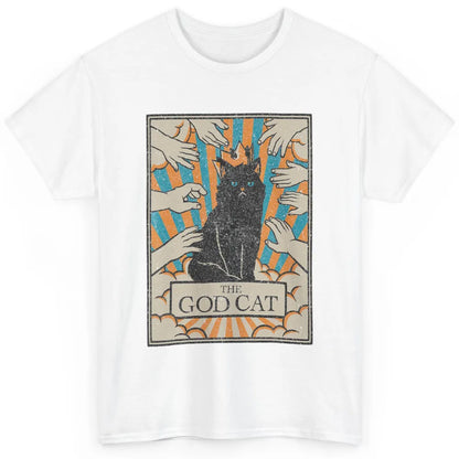 Astrology The God Cat Goth Tarot Card Reader Witchy Black Cat Gothic Sarcastic Classic Unisex T-Shirt