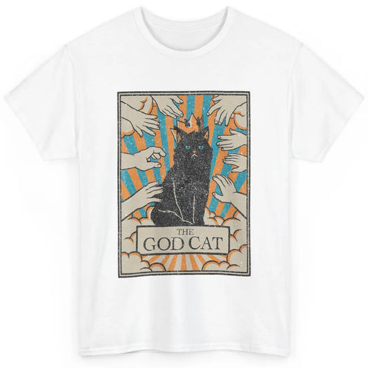 Astrology The God Cat Goth Tarot Card Reader Witchy Black Cat Gothic Sarcastic Classic Unisex T-Shirt