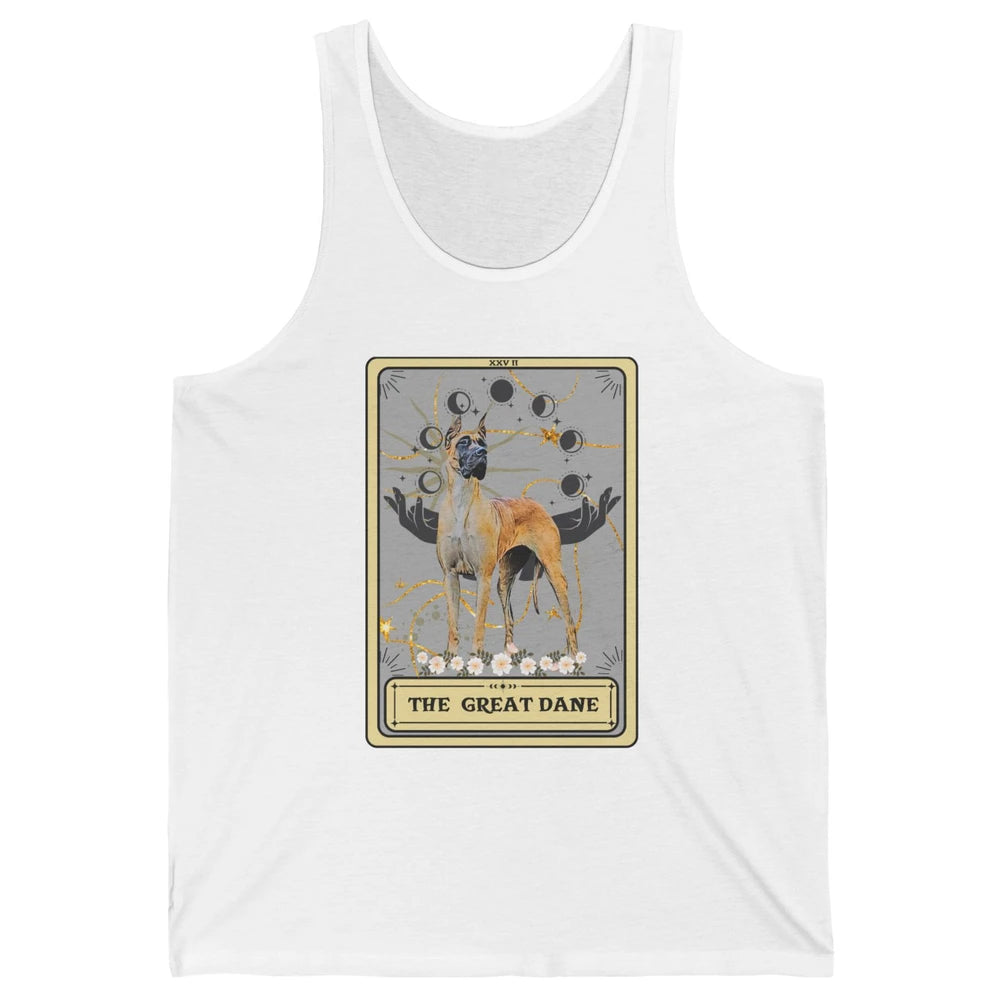 The Great Dane Tarot Card Great Dane Mom Halloween Dog Mom Unisex Jersey Tank