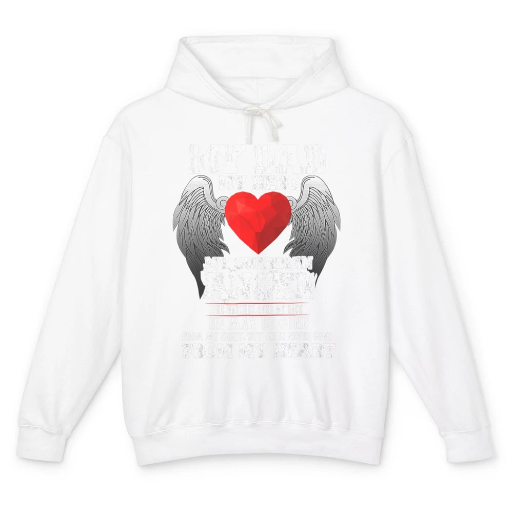 Heaven Beautiful Dad In Heaven Angel Wings Father Guardian Unisex Lightweight Hoodie