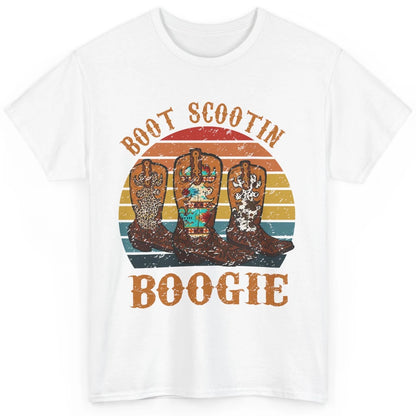 Vintage Cowboy Boots Scooting Boogie Western Country Cowgirl Classic Unisex T-Shirt