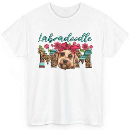 Floral Leopard Labradoodle Mom Dog Mom Mothers Day Gift Classic Unisex T-Shirt