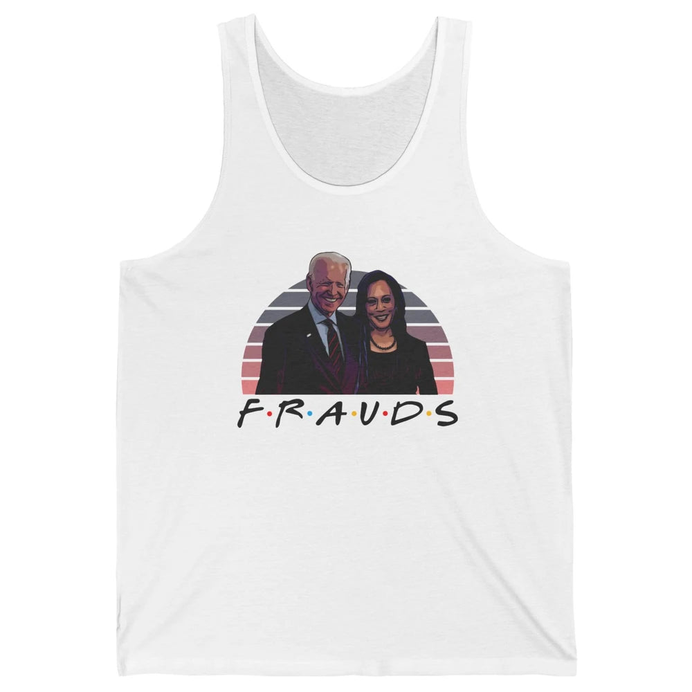 Vintage Joe Biden Frauds Anti Biden Liberals Kamala Harris Unisex Jersey Tank