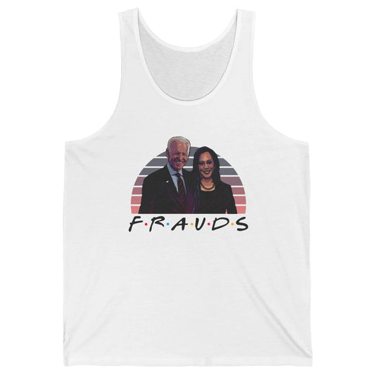 Vintage Joe Biden Frauds Anti Biden Liberals Kamala Harris Unisex Jersey Tank