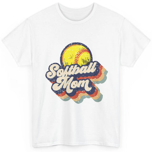 Retro Softball Mom Catcher Pitcher Mothers Softball Player Classic Unisex T-Shirt