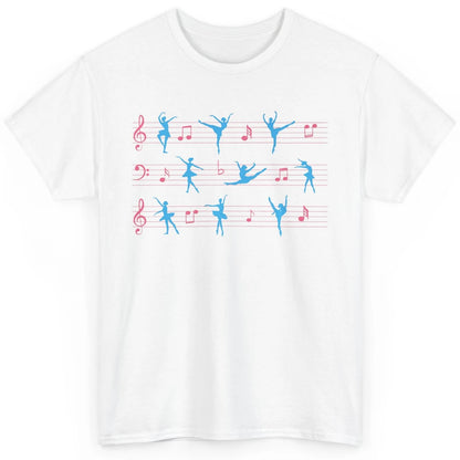 Ballet Dancer Ballerina Pointer Feet Musical Notes Dancing Classic Unisex T-Shirt