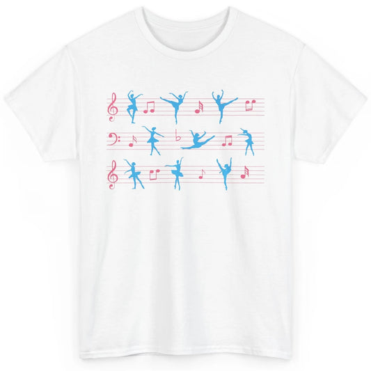 Ballet Dancer Ballerina Pointer Feet Musical Notes Dancing Classic Unisex T-Shirt