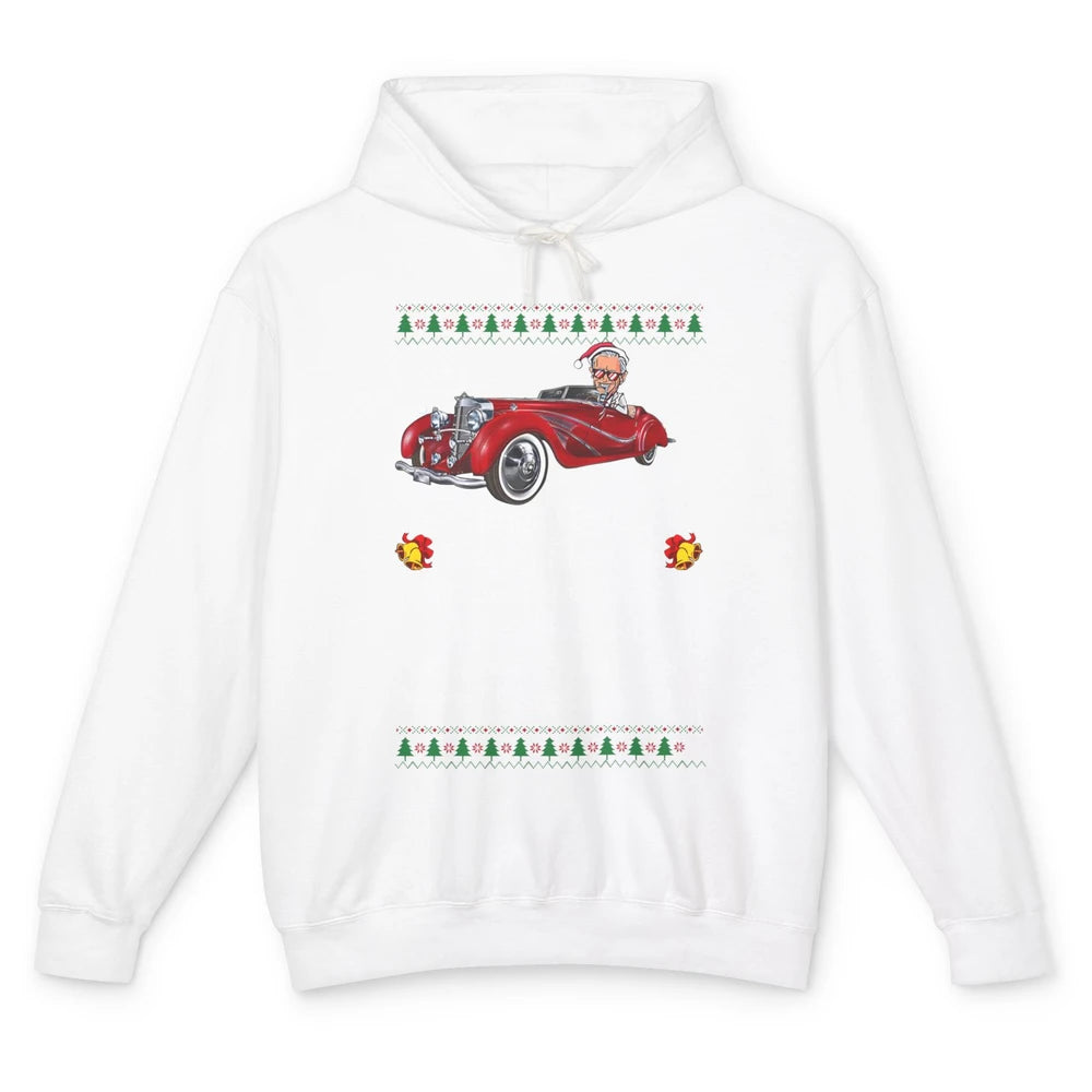 Funny Joe Biden Driving Jingle Bells Santa Christmas Costume Unisex Lightweight Hoodie